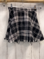 Preview: H&M  Rock Gr. 128  schwarz weiß kariert Fransensaum Bund verstellbar 
