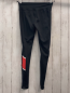 Preview: Converse  Sportleggings  Gr. S schwarz + rot weißer Streifen + Netz 
