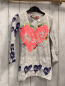 Preview: Desigual Kleid  Gr. 122/128  grau lila pink Herzen bunte Plättchen 