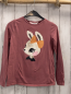 Preview: H&M  Langarmshirt  Gr. 134  altrosa rehkopf mit orange Schleife 
