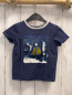 Preview: Okadi T-Shirt  Gr. 86  blau grauer Bund Pailettebild mit Segelboot 
