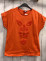 Preview: Okadi T-Shirt  Gr. 152  orange Plüschzebrakopf 