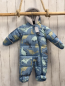 Preview: nutmeg Winteroverall Gr. 68  hellblau Dinos Plüschbund