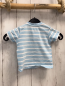 Preview:   T-Shirt  Gr. 62  hellblau weiße Streifen Dino mit Gummistiefen