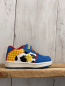Preview: neu  Schuhe  Gr. 22  blau + gelb rot kariert roter Bund + schwarz weiß gemusert 
