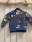 Preview: Nutmeg  Pullover  Gr. 86  blau bunte Traktoren mit Drachen 