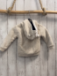 Preview: Nutmeg Strickjacke  Gr. 86  beige Tiere Trecker Kapuze mit Ohren blaues Teddyfutter 