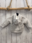 Preview: Nutmeg  Strickjacke  Gr. 68  hellgrau Tiere Trecker Kapuze mit Ohren weißes Teddyfutter 