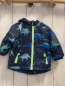 Preview: Bluezoo  Jacke  Gr. 68  dunkelblau bunte Dinos hellgrüner Reißverschluss 