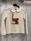 Preview: neu Sergent Major  Langarmshirt  Gr. 122/128  beige Kragen Eichhörnchen 