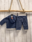 Preview: Bob der Bär 2tlg Sweatjacke + Jogginghose Gr. 68  blau graue Schrift + Bund