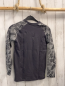 Preview: neu WE  Langarmshirt  Gr. 146/152  grau + hellgraaue Streifen am Ärmel mit Blättern NP 12,99 € 