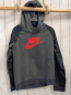 Preview: Nike  Pullover  Gr. 140  grau schwarz Kapuze hellrote Schrift 
