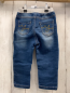 Preview:   Hose  Gr. 86  blau Jeans hellgrauer Strickbund mit gelber Kordel