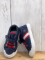 Preview:   Schuhe  Gr. 24  blau rote Schnürsenkel weiße Sohle 