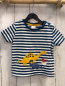 Preview:  T-Shirt  Gr. 86  petrol weiße Streifen Dinos 