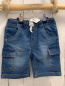 Preview:   Shorts  Gr. 92  blau Jeans orange Nähte weiße Kordel