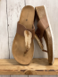 Preview:   Sandaletten Gr. 38  brauner Riemen goldene Platten 