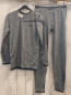 Preview: 2tlg Craft  Skiunterwäsche  Gr. 158/164  Shirt + Leggings grau meliert + petrol Punkte + Bund 