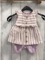 Preview:  Playsuit Gr. 62  weiß flieder gestreift
