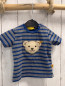 Preview: Steiff T-Shirt Gr. 68  grau blau gestreift Bär