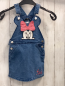 Preview:  Latzkleid Gr. 104  blau Jeans Minnie Mouse Glitzerschleife