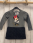 Preview:   Kleid  Gr. 98  graues Oberteil mit Minnie Mouse schwarzer gesteppter Rock mit Rauten 