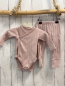 Preview: 2tlg zara Body + Leggings Gr. 68  rosa Lochmuster