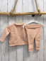 Preview: 2tlg vertbaudet Pullover + Leggings Gr. 68  rosa Lochmuster Strick + rosa Strick