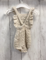 Preview: zara Playsuit Gr. 62  beige Strick Lochmuster