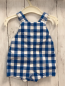 Preview: Jacadi neu Playsuit Gr. 62  blau weiß kariert
