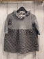 Preview: Petit Bateau  Kleid  Gr. 68  grau Rüschenkragen + grau dunkelgrau gemusterter Rock 