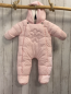 Preview: Jacadi  Winteroverall Gr. 68  rosa Kapuze Blume 