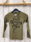 Preview: Sisley  Langarmshirt  Gr. 116  kiwi schwarze Schrift 