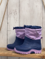 Preview:  Gummistiefel Gr. 22  blau flieder gefüttert