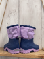 Preview:  Gummistiefel Gr. 22  blau flieder gefüttert