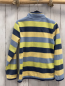 Preview:   Fleecejcke  Gr. 122/128  helllblau gelb graue Streifen