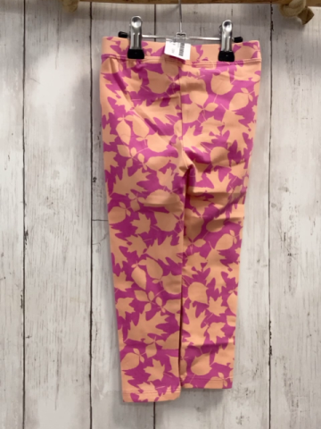   Leggings Gr. 98  pink apricot Blätter 