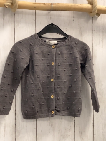 H&M  Strickjacke  Gr. 92  grau Noppen