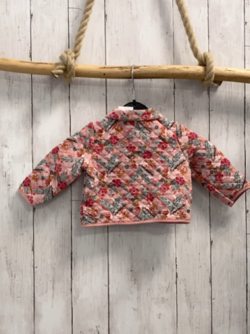 Sergent Major  Sweatjacke  Gr. 74   rosa Rauten Blumen 