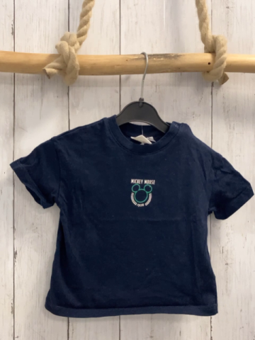 H&M  T-Shirt  Gr. 80  blau Micky Mouse weiße Schrift 