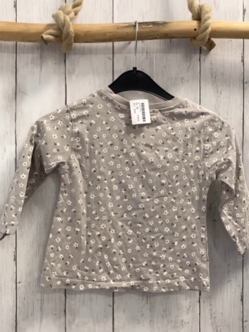 Zara  Lagnarmshirt  Gr. 98  grau weiße Blumen 