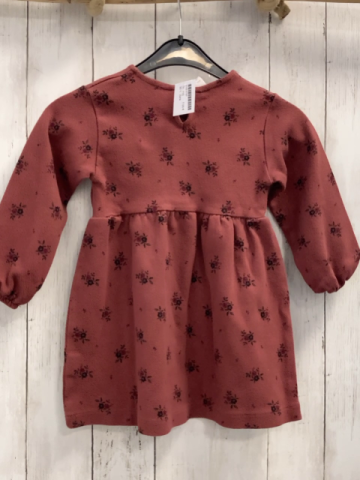 Zara  Kleid  Gr. 110  weinrot Blumen schwarze Schleifen 