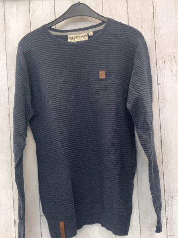 Naketano  Pullover  grau Rippen 
