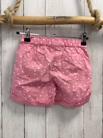   Shorts  Gr. 110  rosa weiße Herzen 