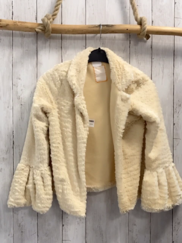   Plüschjacke  Gr. 128  creme 