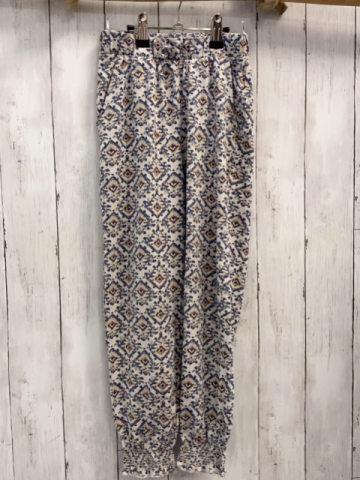   Hose  Gr. 134  hellgrau blau hellblau beige braunes Muster 