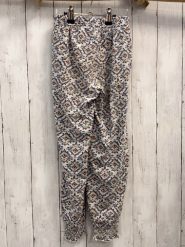   Hose  Gr. 134  hellgrau blau hellblau beige braunes Muster 