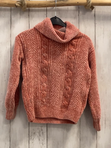   Pullover  Gr. 134  orange StrickZöpfe Rolli 
