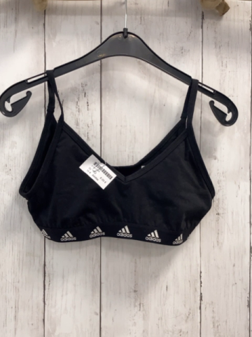 Adidas  Bustier  Gr. 152  schwarz Gummibund mit hellgrauen Labels 